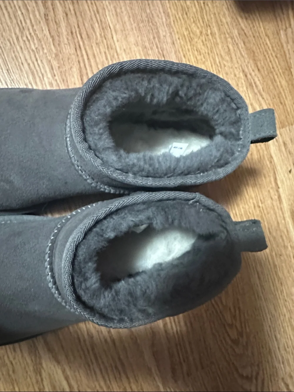Grey Ugg mini boots